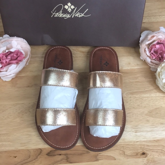 Patricia Nash Shoes - Patricia Nash Gold Leather Sandals 8.5M